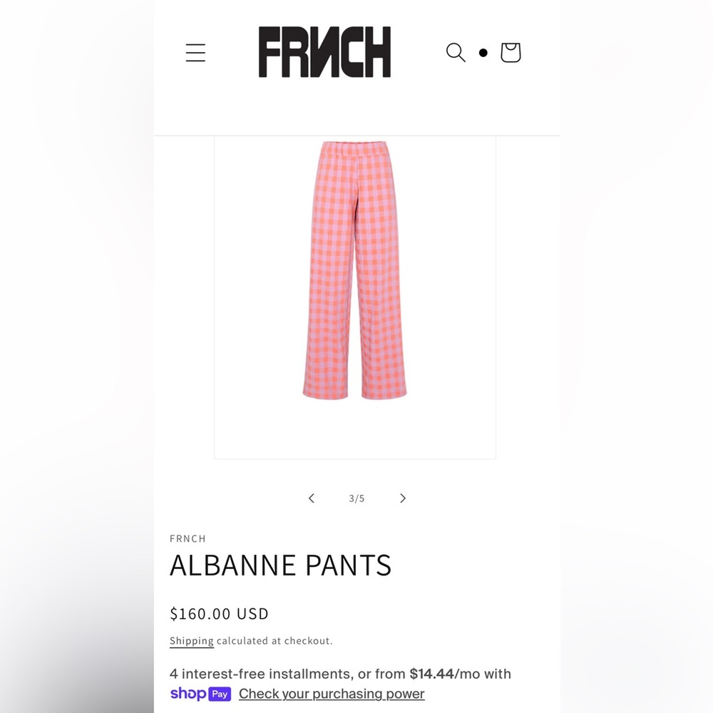 FRNCH Albanne Pants - M